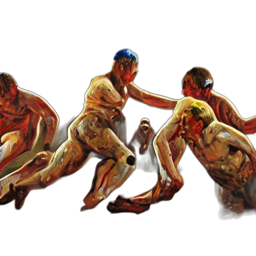 concept art, photorealistic, 3d render, oil painting, fire, drunks, fall, over transparent PNG cut-out