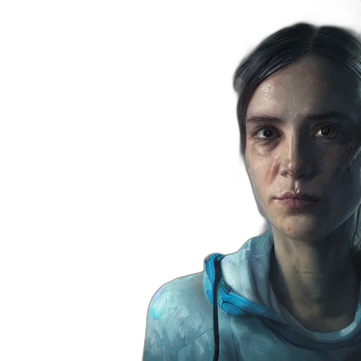 face, robot, jacket, concept art transparent PNG cut-out