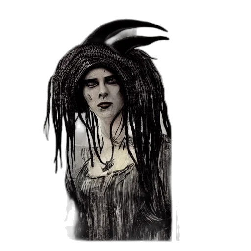 mask, hair, creature, face, fantasy art, concept art, photorealistic, comic book art transparent PNG cut-out