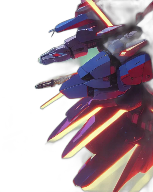 weapon, concept art, 3d render, highly, detailed, vfx, portrait, gundam transparent PNG cut-out