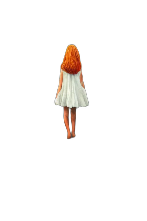 dress, hair, creature, robot transparent PNG cut-out