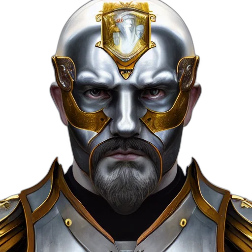 face, mask, fantasy art, concept art, comic book art, photorealistic, golden, masterpiece transparent PNG cut-out