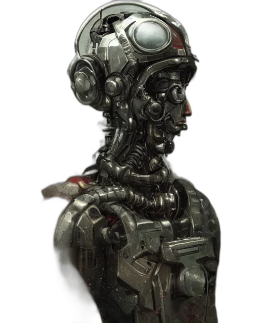 robot, face, mask, creature, concept art, 3d render, cyberpunk, photorealistic transparent PNG cut-out