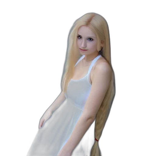 dress, hair, creature, face transparent PNG cut-out