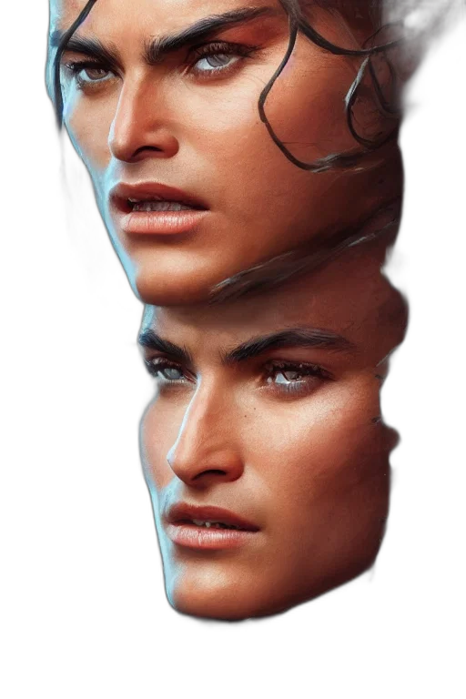 face, hair, mask, crown transparent PNG cut-out