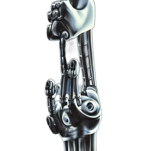 robot, weapon, staff, jewelry, cyberpunk, concept art, 3d render, photorealistic transparent PNG cut-out