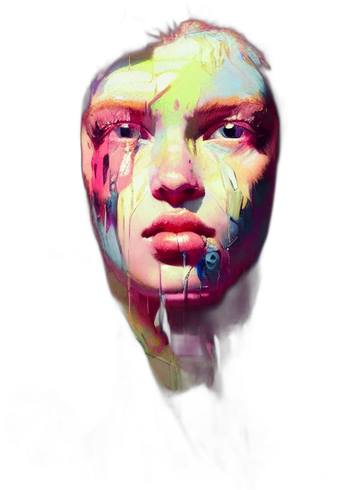 face, mask, robot, creature transparent PNG cut-out