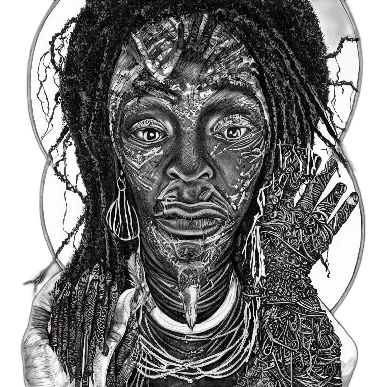 face, jewelry, hair, crown, pencil sketch, photorealistic, comic book art, concept art transparent PNG cut-out