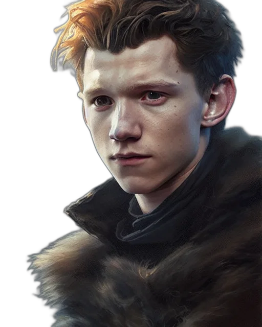 face, jacket, dragon, hair transparent PNG cut-out