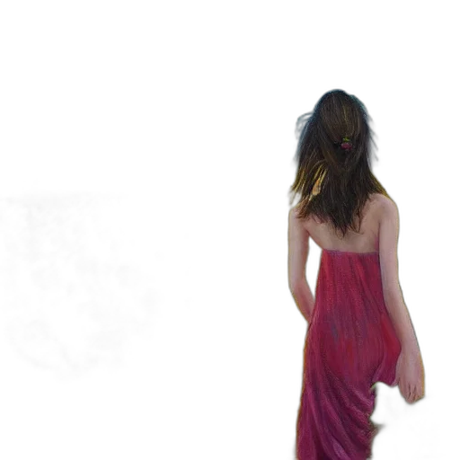 dress, hair, jewelry, creature, photorealistic, oil painting, concept art, 3d render transparent PNG cut-out