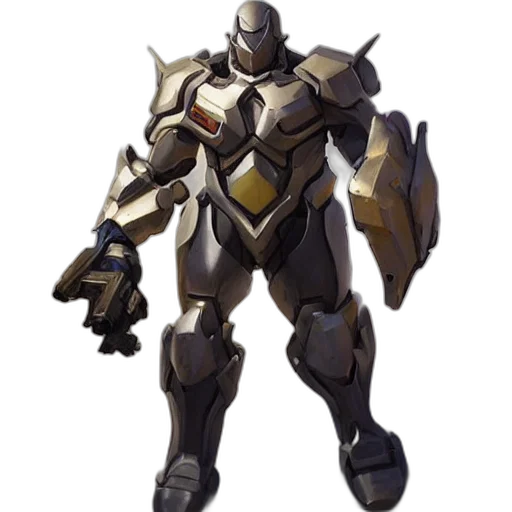 robot, weapon, sword, concept art, fantasy art, 3d render, pixel art, earth tones transparent PNG cut-out