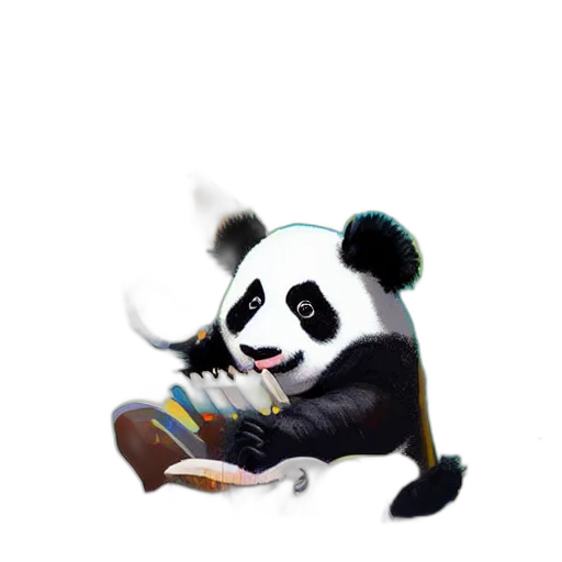 animal, staff, concept art, pixel art, cartoon, photorealistic, monochrome, colorful transparent PNG cut-out