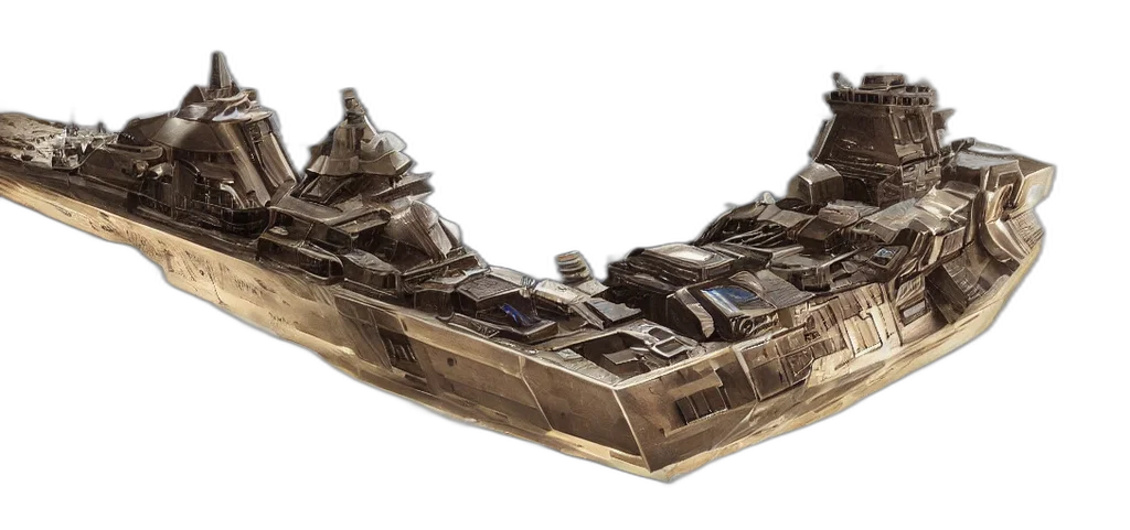 shoes, crown, concept art, 3d render, massive, egyptian, battle, ship transparent PNG cut-out