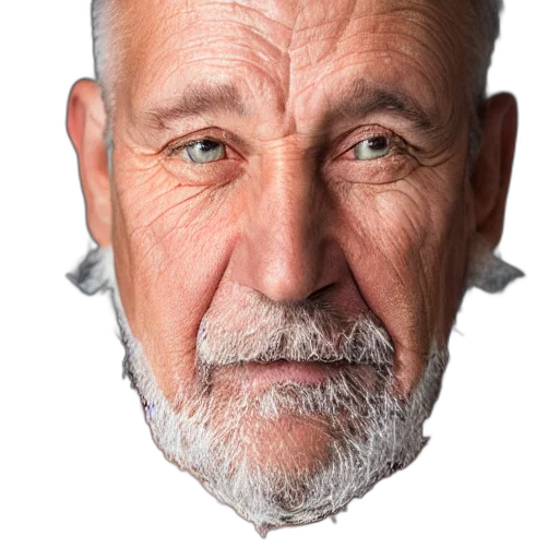 face, mask, jacket, hat, photorealistic, 3d render, cartoon, close transparent PNG cut-out