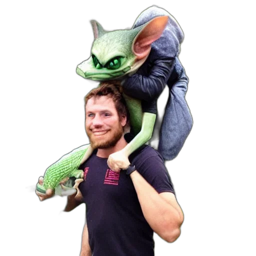 creature, dragon, staff, animal, concept art, 3d render, outer space, luke transparent PNG cut-out