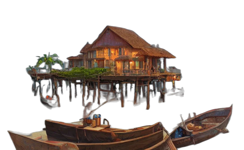 building, concept art, 3d render, photorealistic transparent PNG cut-out