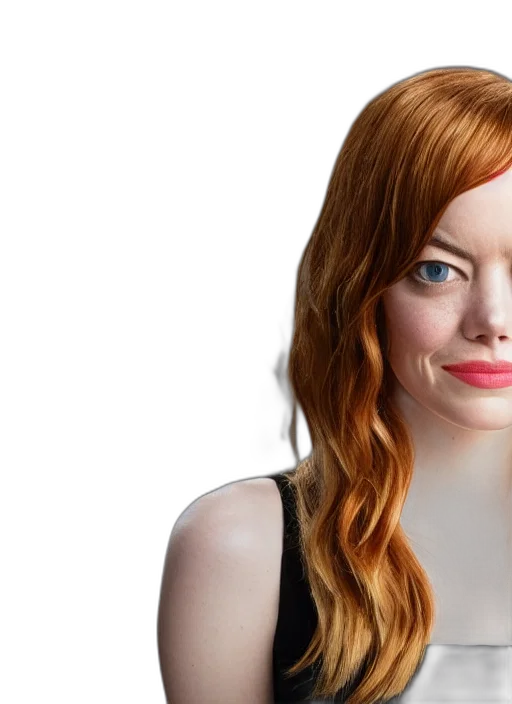 face, hair, photorealistic, studio transparent PNG cut-out