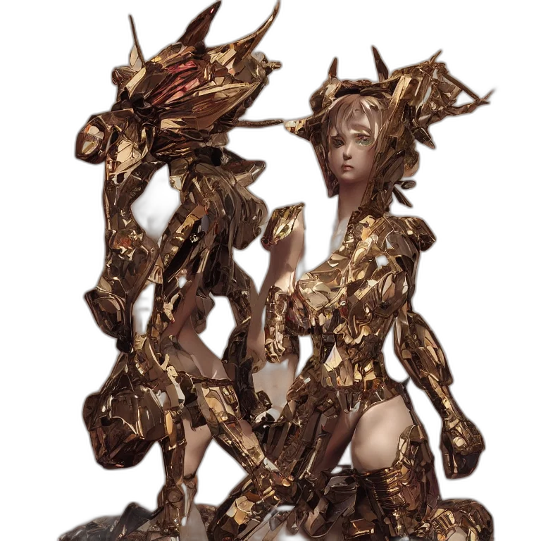 dragon, concept art, fantasy art, 3d render, photorealistic, golden, octane, render transparent PNG cut-out