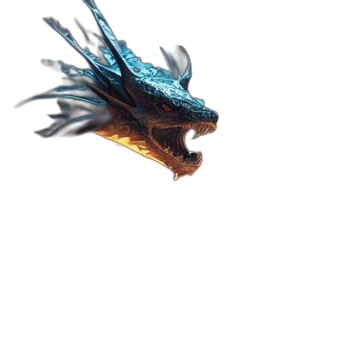 dragon, creature, animal, staff transparent PNG cut-out