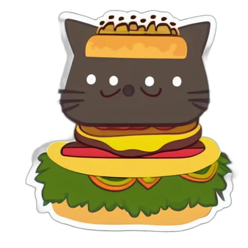 food, pixel art, concept art, cat transparent PNG cut-out