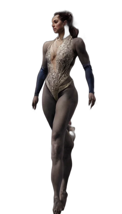 dress, creature, concept art, 3d render transparent PNG cut-out