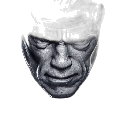 face, mask, creature, crown, photorealistic, 3d render, concept art, comic book art transparent PNG cut-out
