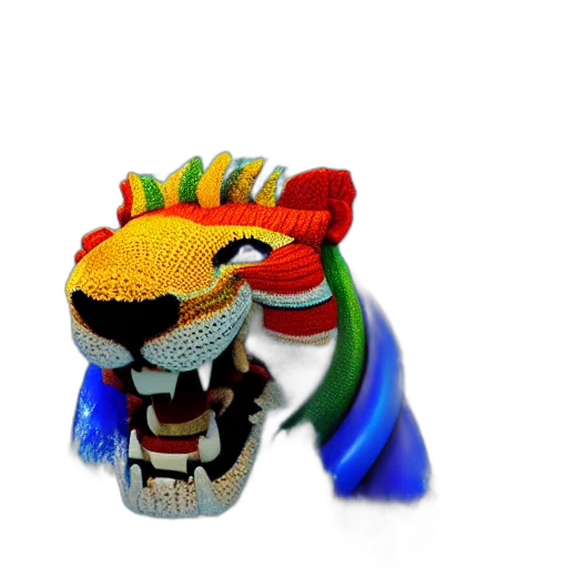 dragon, hat, mask, staff transparent PNG cut-out