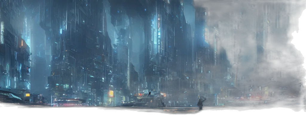 robot, concept art, cyberpunk, comic book art transparent PNG cut-out