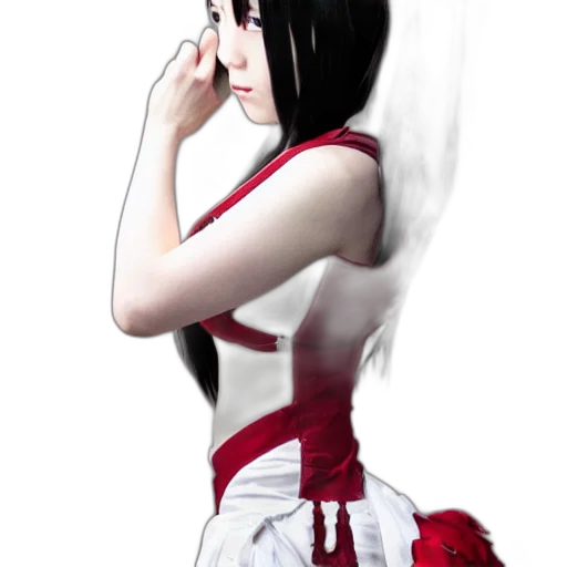 dress, staff, mask, anime transparent PNG cut-out
