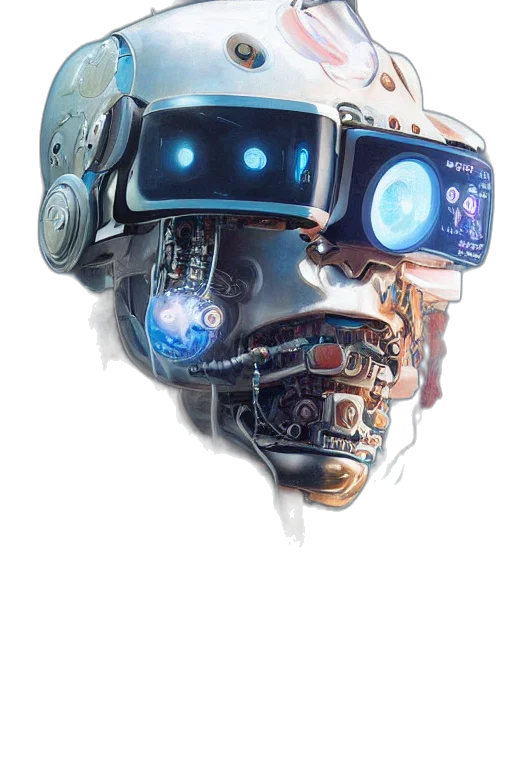 robot, mask, face, weapon transparent PNG cut-out