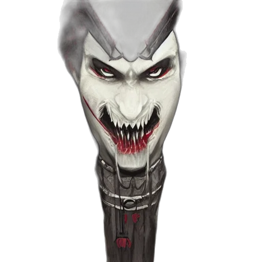 staff, weapon, mask, umbrella, concept art, 3d render, comic book art, cartoon transparent PNG cut-out