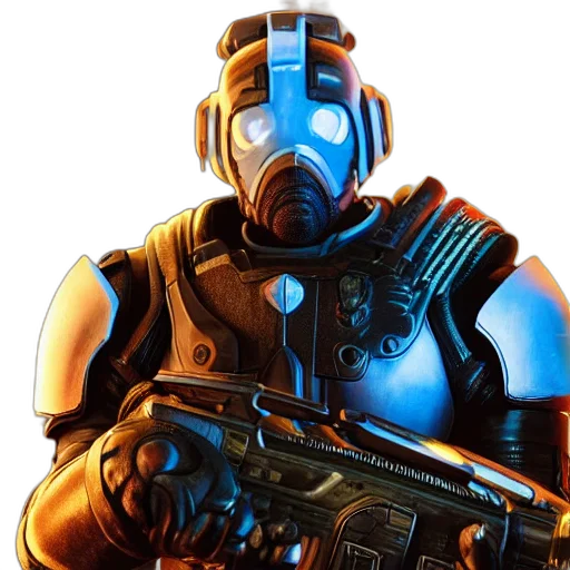 robot, weapon, mask, concept art transparent PNG cut-out