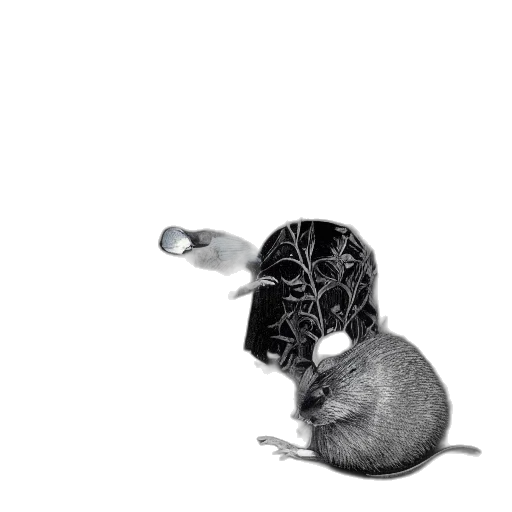 animal, hat, mask, weapon, photorealistic, concept art, 3d render, cyberpunk transparent PNG cut-out