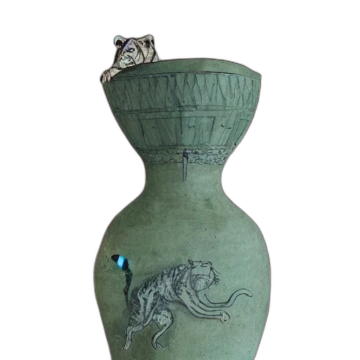 bottle, dragon, fantasy art, photorealistic transparent PNG cut-out