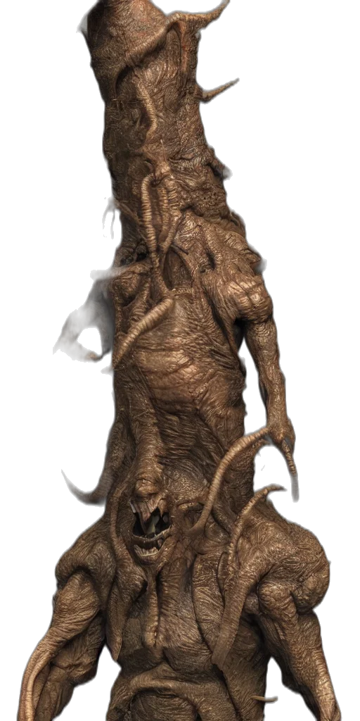 creature, hair, dragon, staff transparent PNG cut-out
