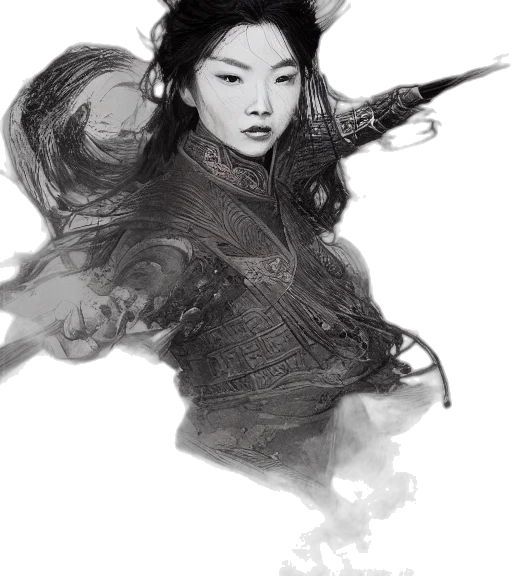 dragon, staff, sword, weapon transparent PNG cut-out