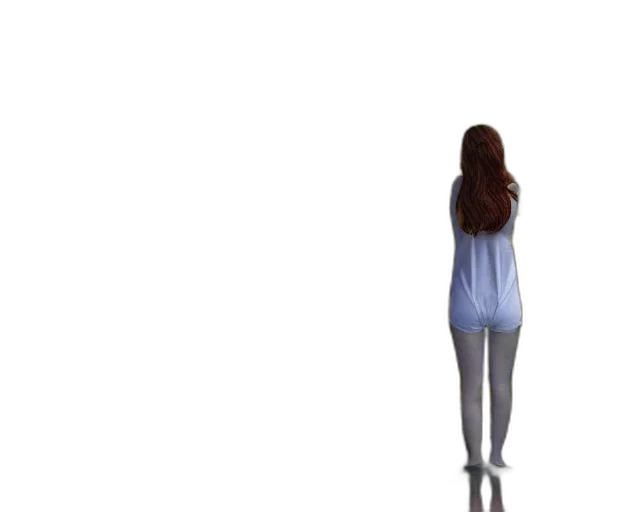 dress, hair, robot, shoes, 3d render, concept art, photorealistic, pixel art transparent PNG cut-out