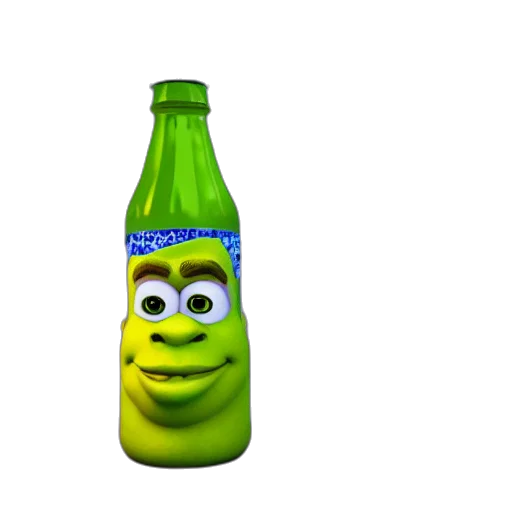bottle, food, animal, creature, 3d render, photorealistic, concept art, pixel art transparent PNG cut-out