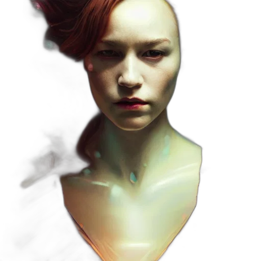 face, robot, mask, crown, photorealistic, concept art, fantasy art, cyberpunk transparent PNG cut-out