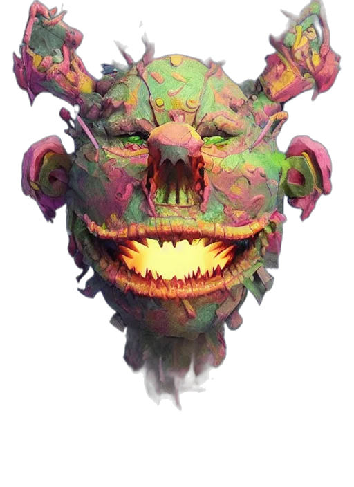mask, face, creature, dragon transparent PNG cut-out