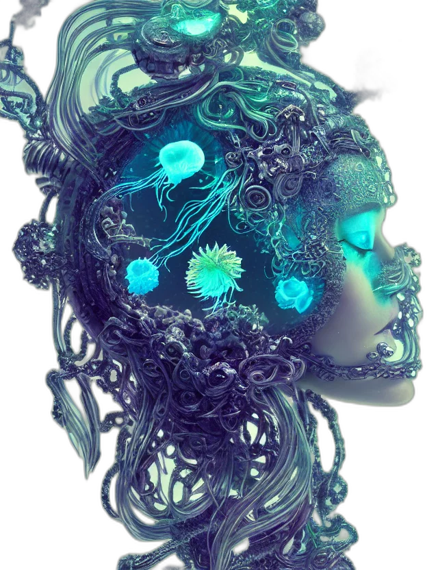 mask, robot, crown, face transparent PNG cut-out