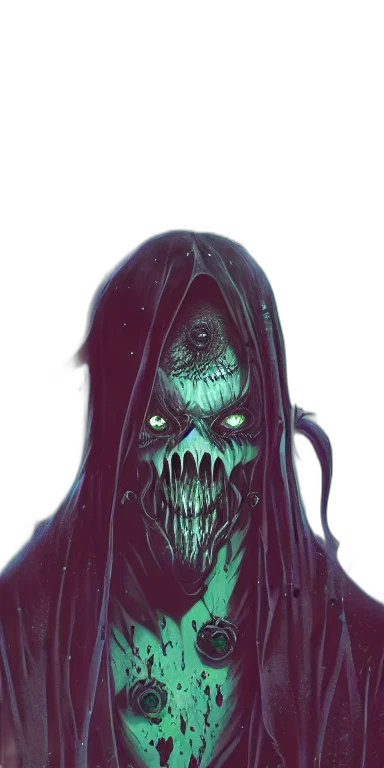 mask, creature, face, staff, concept art, comic book art, fantasy art, pixel art transparent PNG cut-out