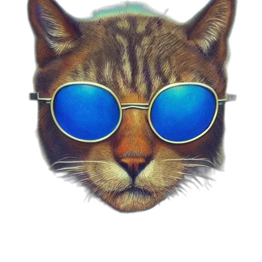 animal, staff, vaporwave, photorealistic transparent PNG cut-out