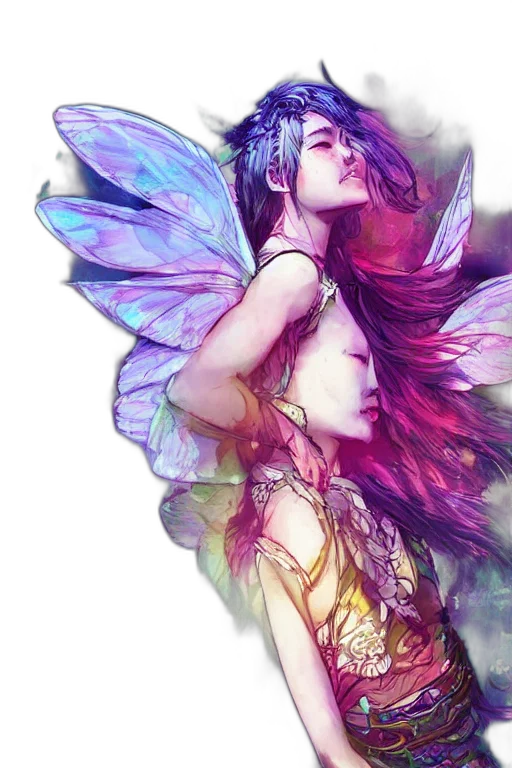 dragon, dress, fantasy art, photorealistic transparent PNG cut-out