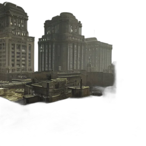 building, weapon, 3d render, concept art transparent PNG cut-out
