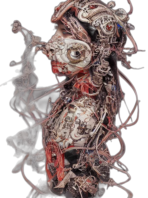 mask, robot, face, creature transparent PNG cut-out
