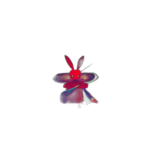 flower, creature, animal, umbrella, 3d render, pixel art, concept art, vaporwave transparent PNG cut-out