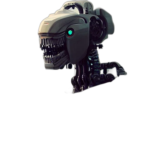 robot, creature, mask, weapon transparent PNG cut-out