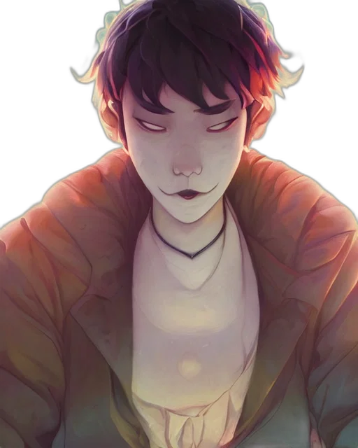 jacket, creature, face, watercolor transparent PNG cut-out
