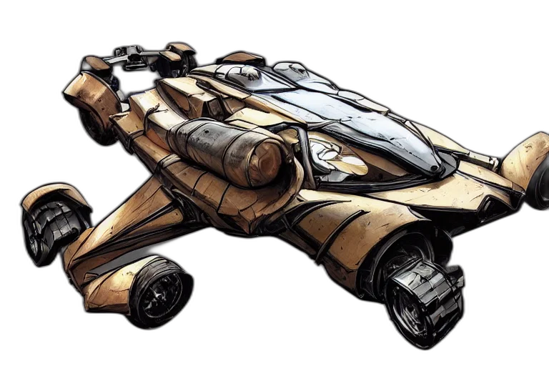 car, weapon, concept art, 3d render transparent PNG cut-out